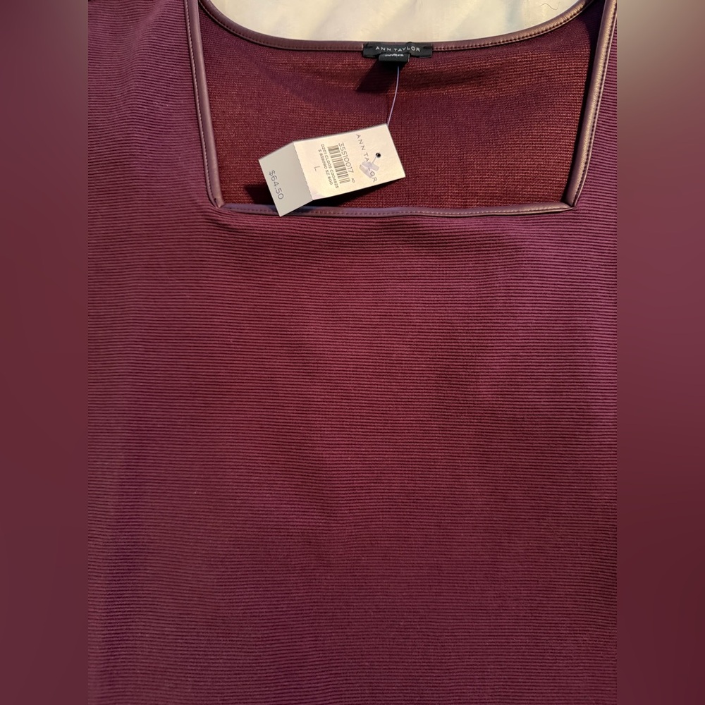 Ann Taylor Rich Purple Short Sleeve Top - Picture 2 of 6